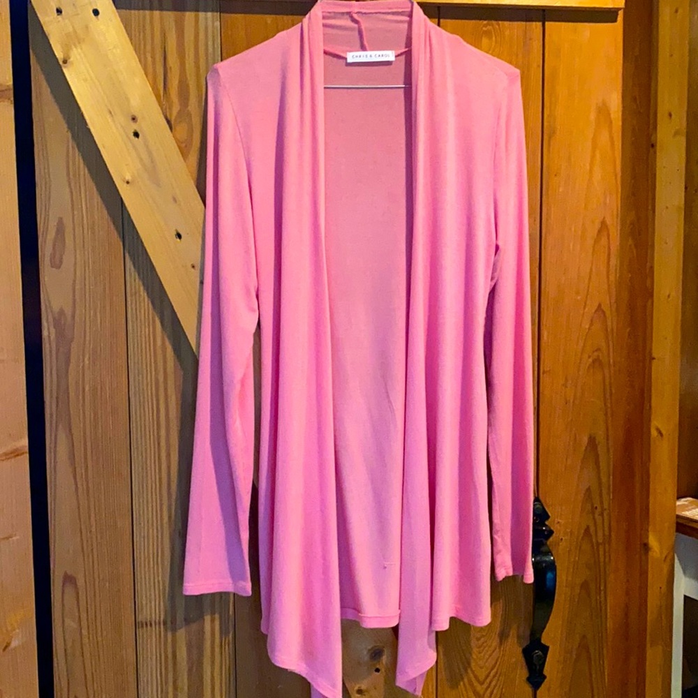 Boutique light weight pink cardigan NWOT
